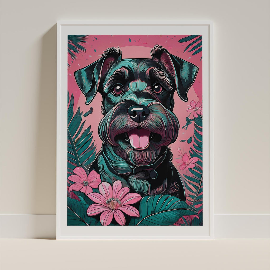 Miniature Schnauzer Flowery Dog image 9