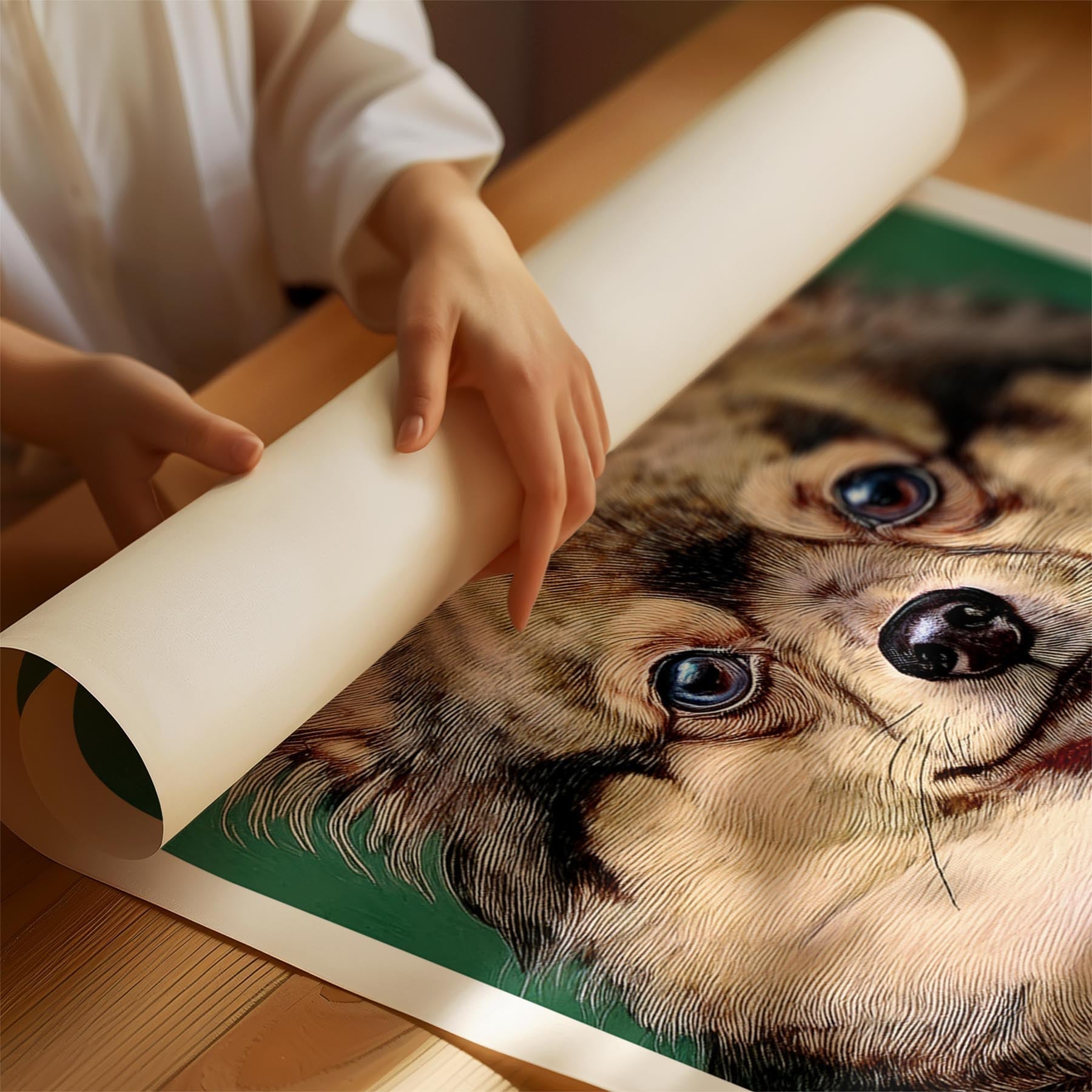 Pomeranian Green Painted Series image 1