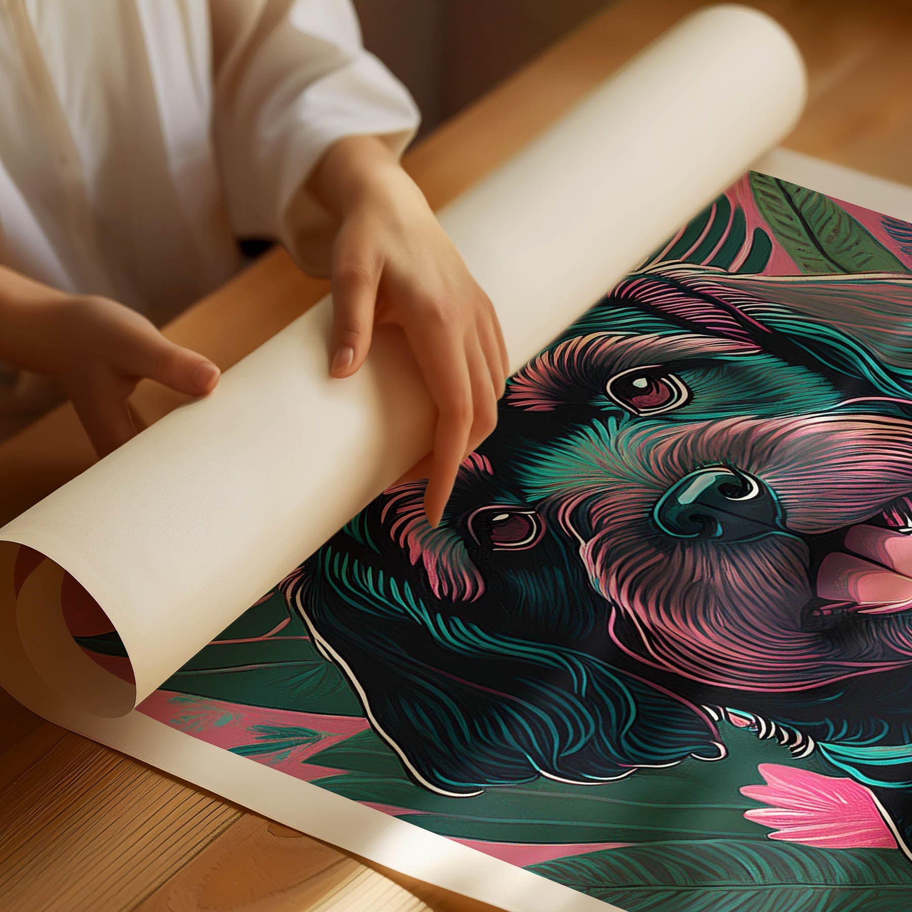 Cockapoo Flowery Dog image 1