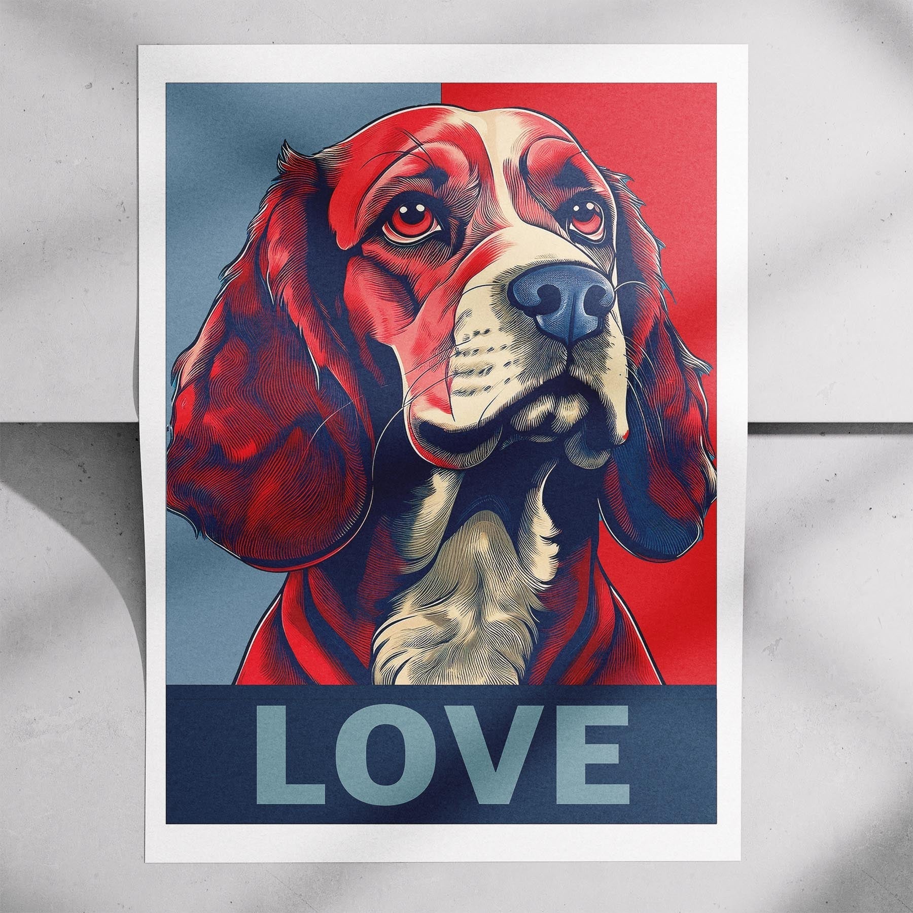 Cocker Spaniel LOVE Series Inspired by the Obama Poster image 7