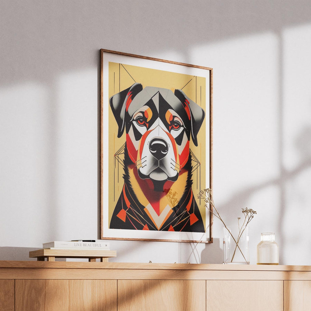 Rottweiler Geometric Orange Series image 5