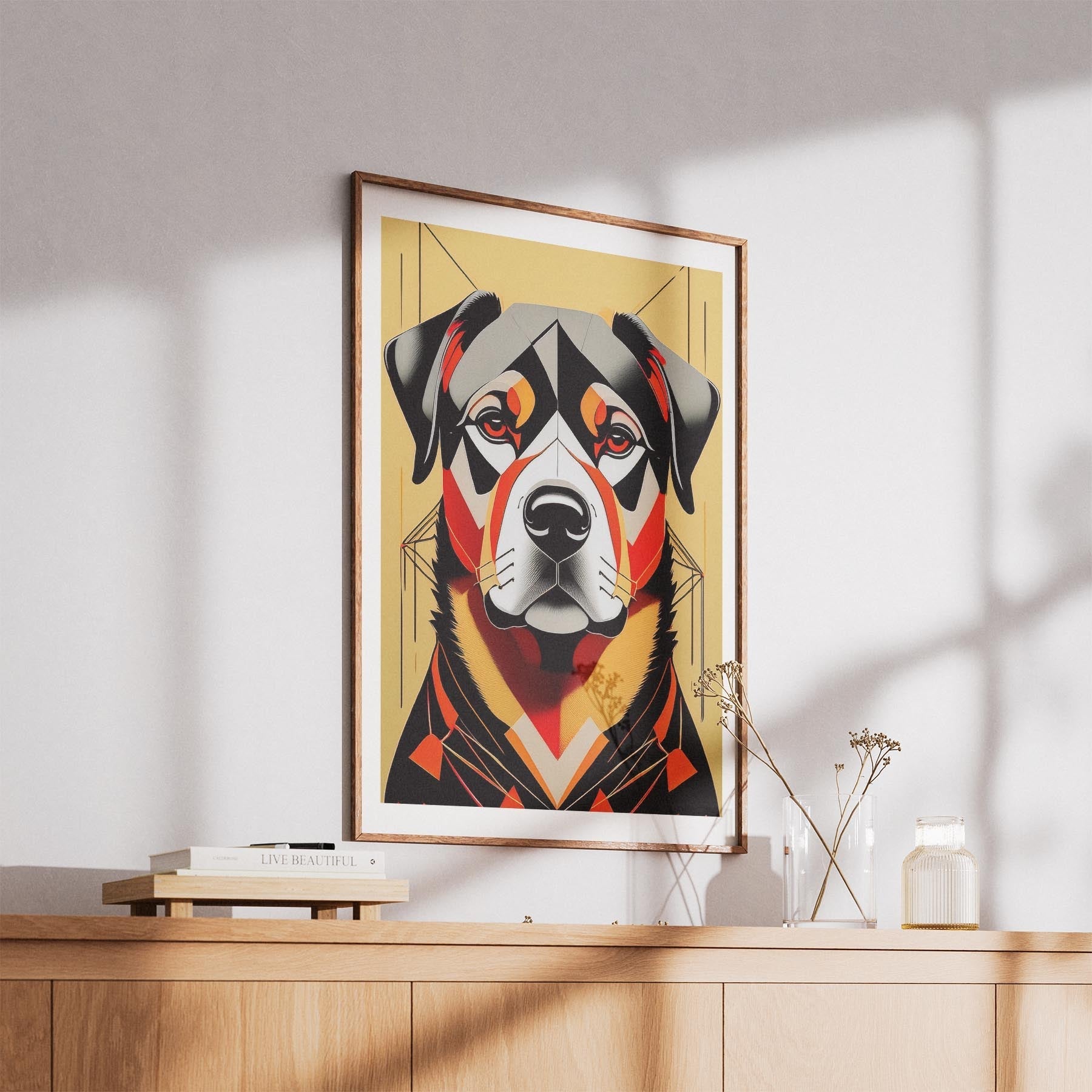 Rottweiler Geometric Orange Series image 5