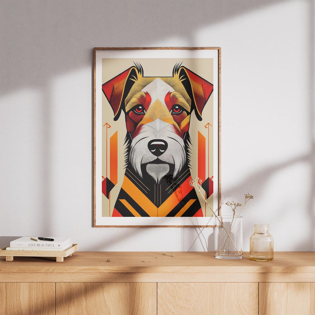Irish Terrier Geometric Orange Series image 8