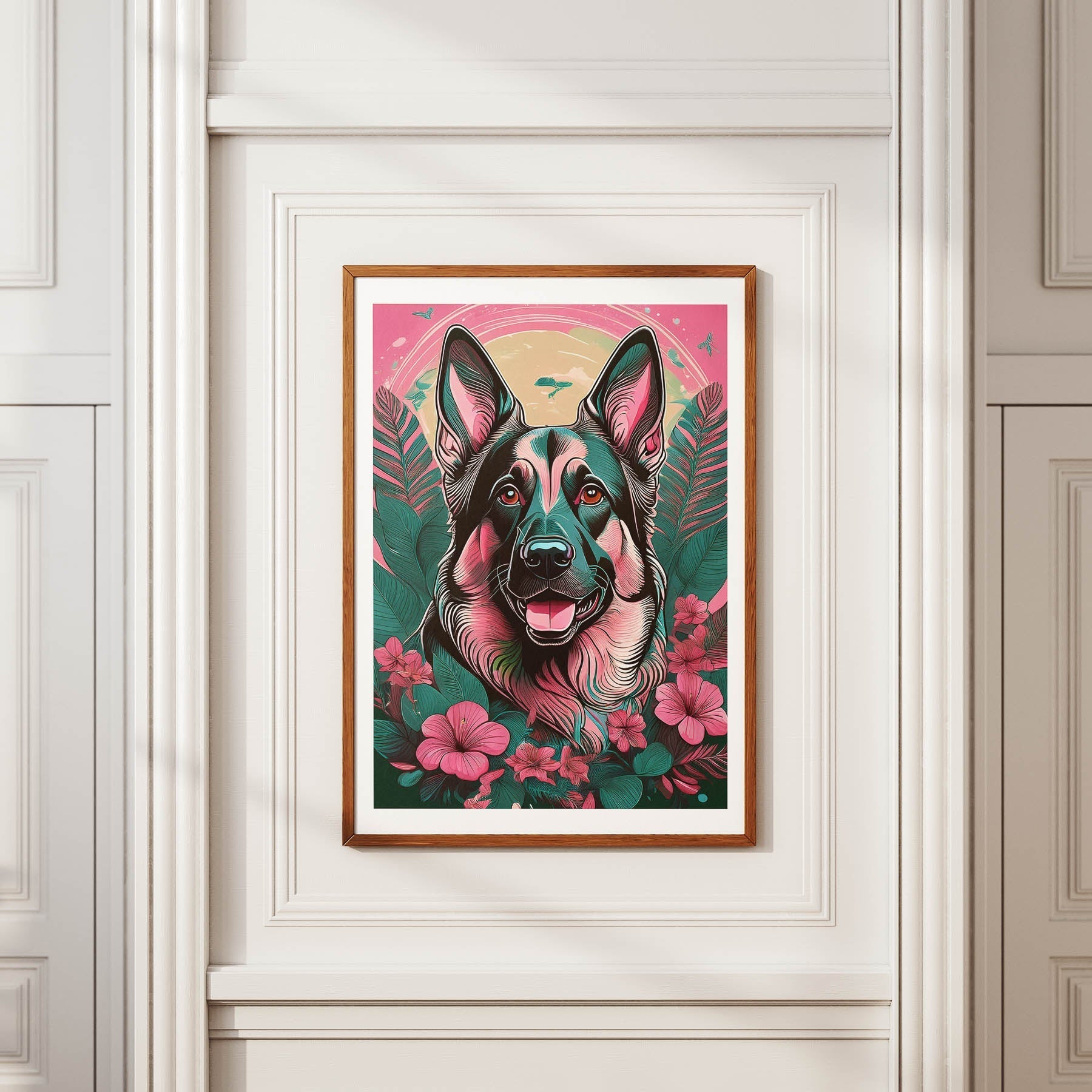 German Shepherd Flowery Dog image 3