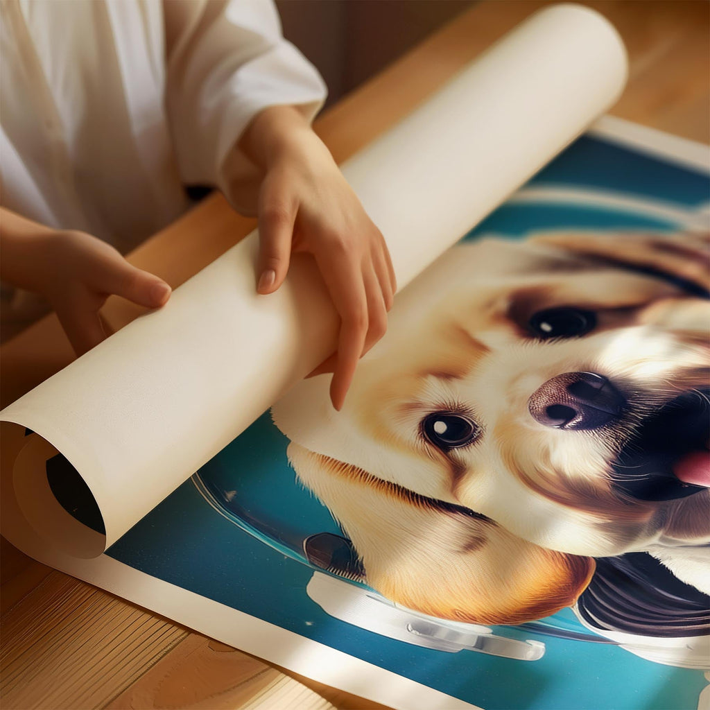 Bichon Frise Astronaut Dog Series with Text Astro Dog image 1