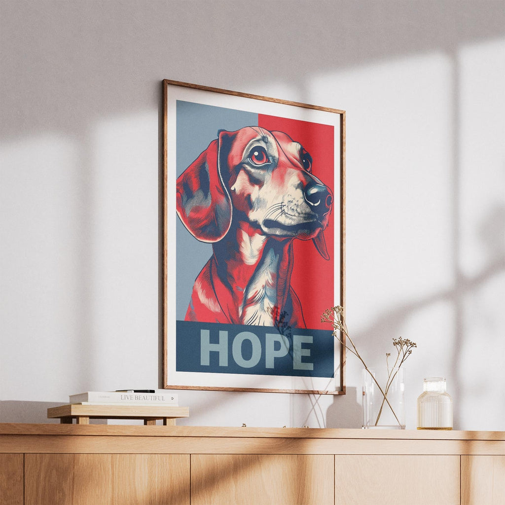 Dachshund HOPE Series Inspired by the Obama Poster image 5