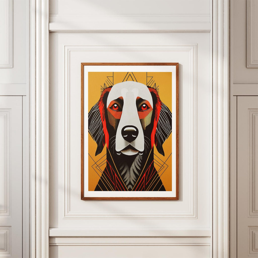 Curly Coated Retriever Geometric Orange Series image 3