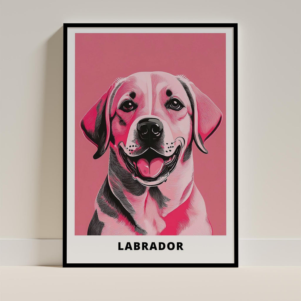 Labrador Retriever Pink and Black Dog Series 2 image 0