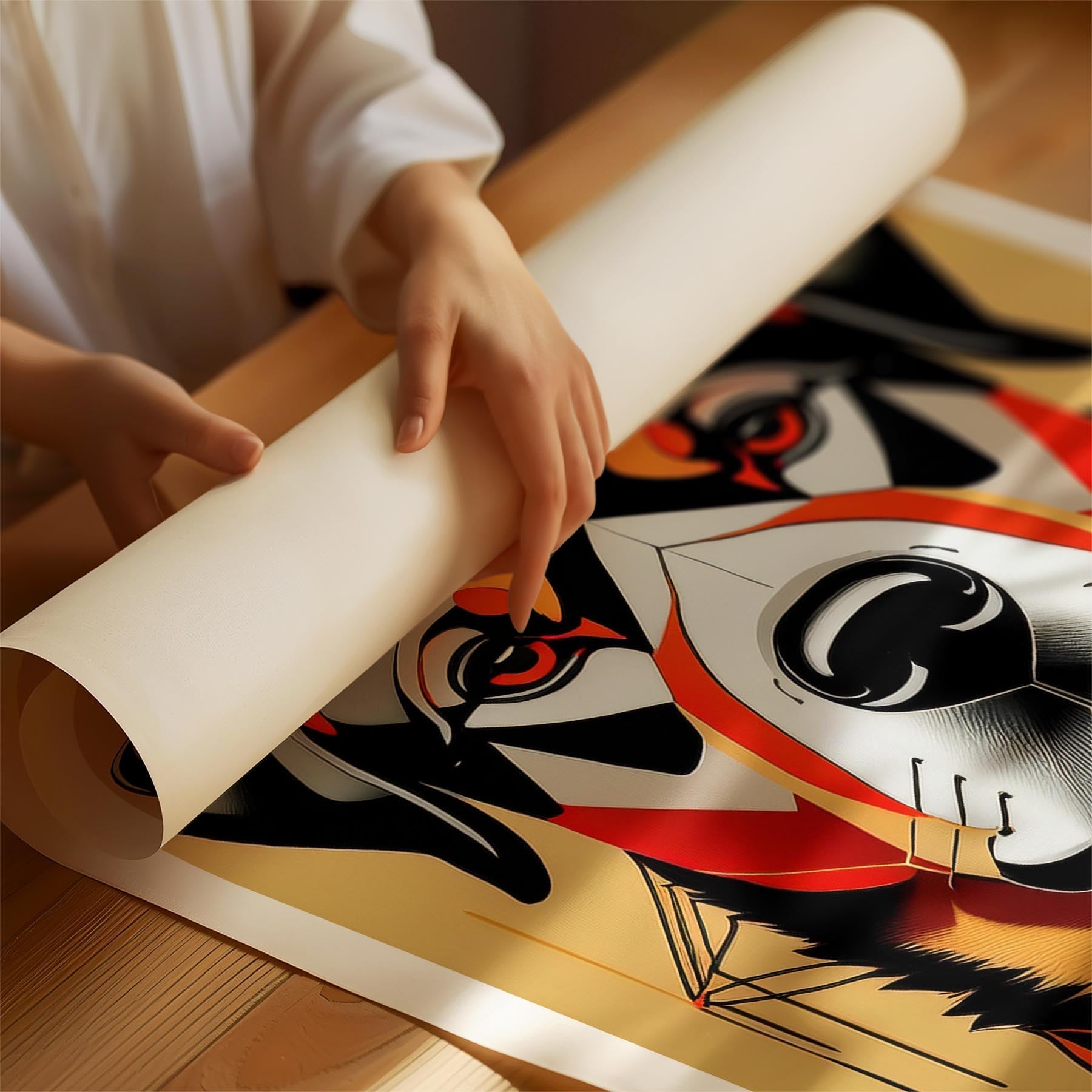 Rottweiler Geometric Orange Series image 1