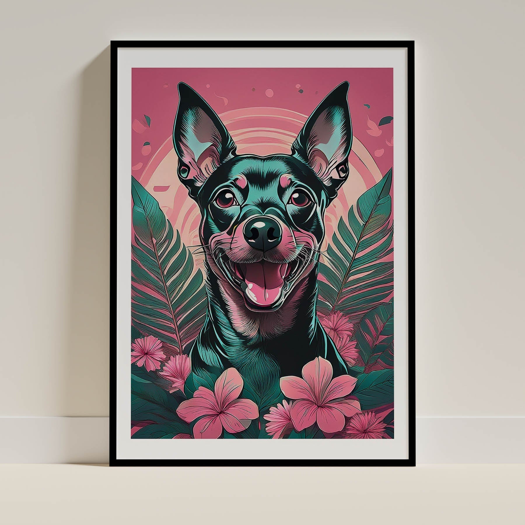 Pinscher Flowery Dog image 0