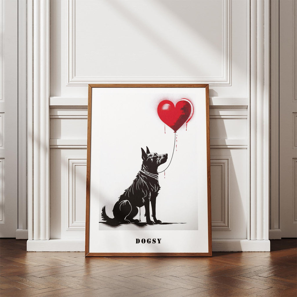 Cattle Dog DOGSY Series inspired by the Art of Banksy with text Dogsy image 4