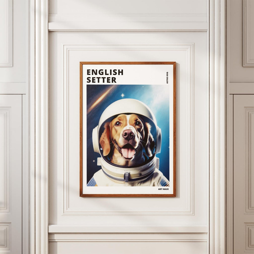 English Setter Astronaut Dog Series with Text Astro Dog image 3