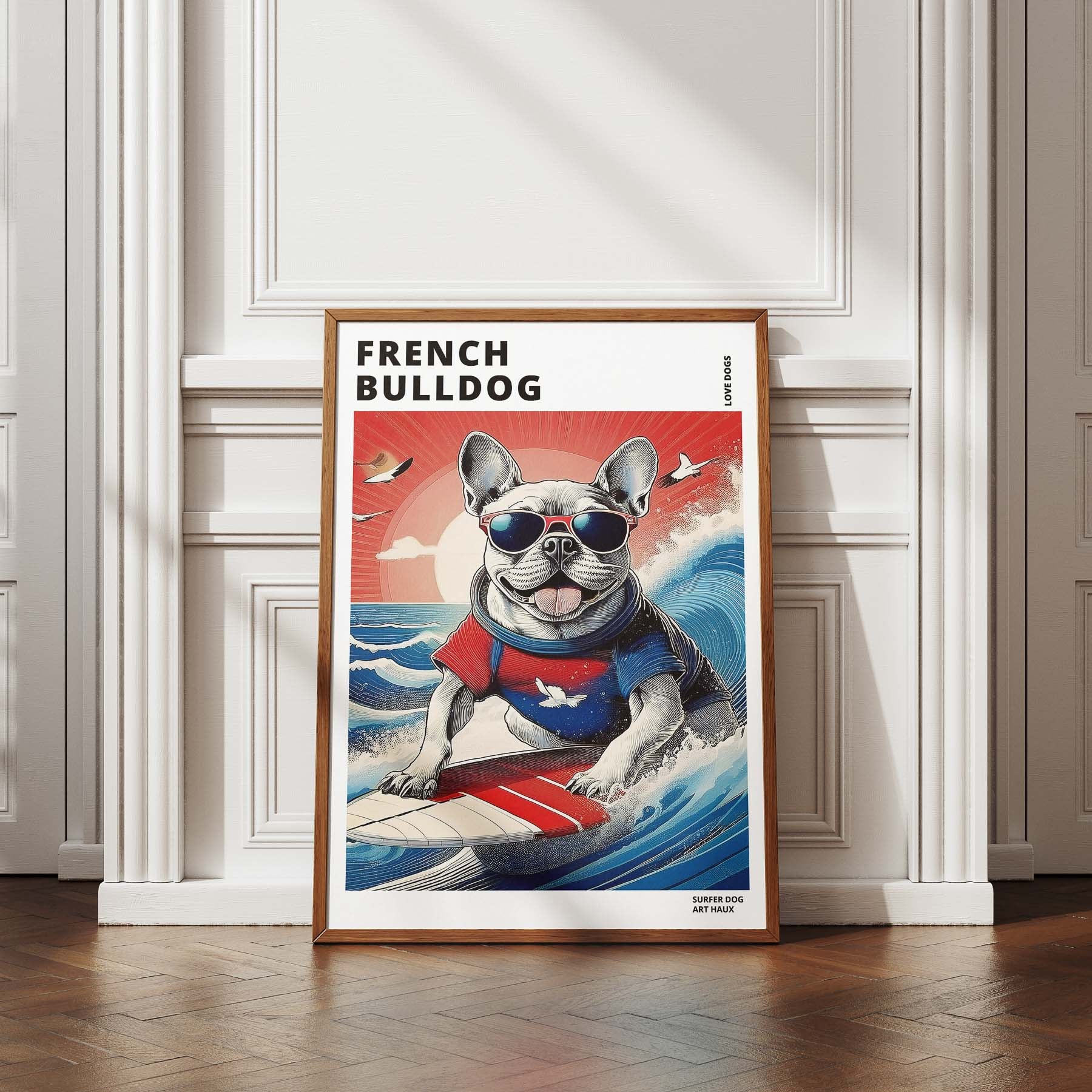 French Bulldog Hokosai Surfer Dogs 1 image 4