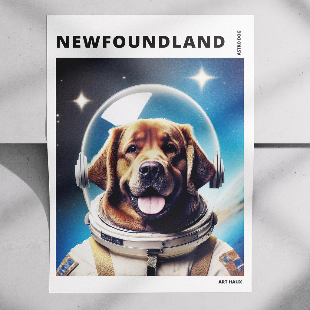 Newfoundland Astronaut Dog Series with Text Astro Dog image 7