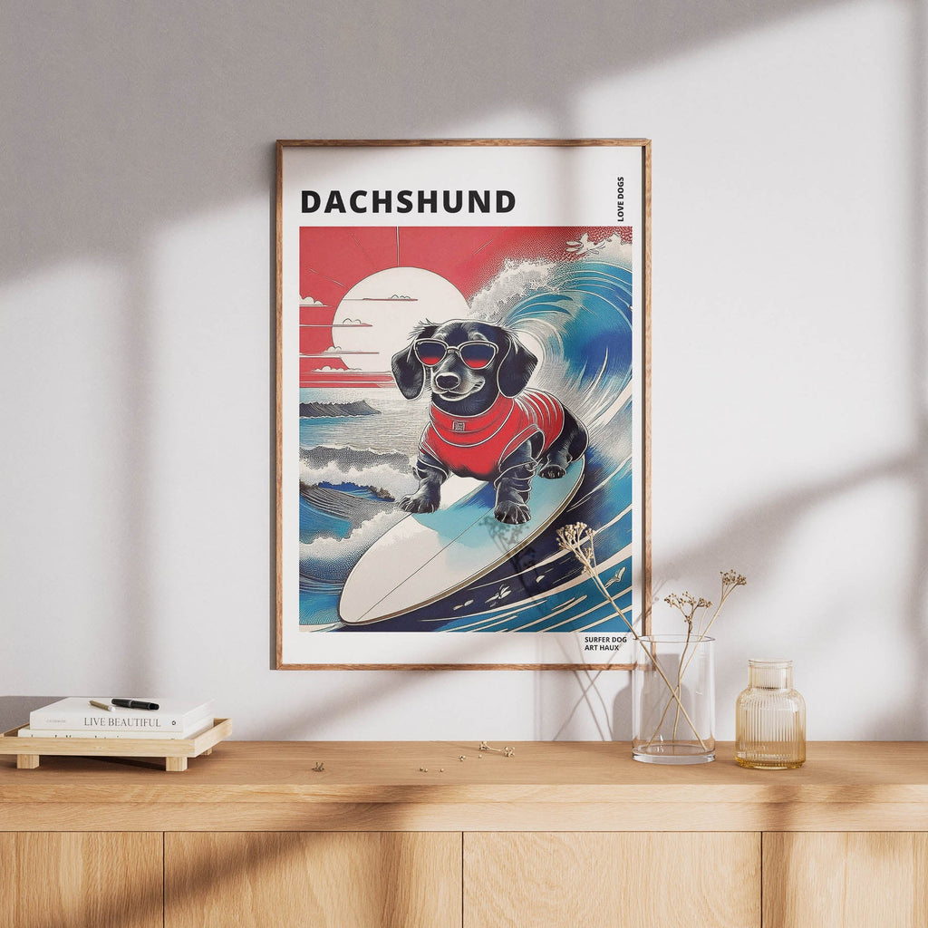 Dachshund Hokosai Surfer Dogs 1 image 8