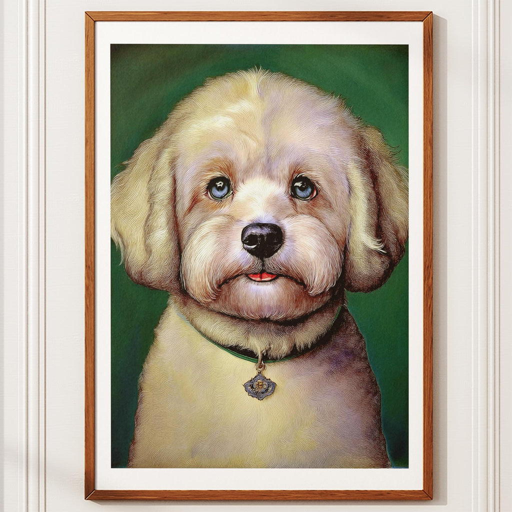 Bichon Frise Green Painted Series image 10