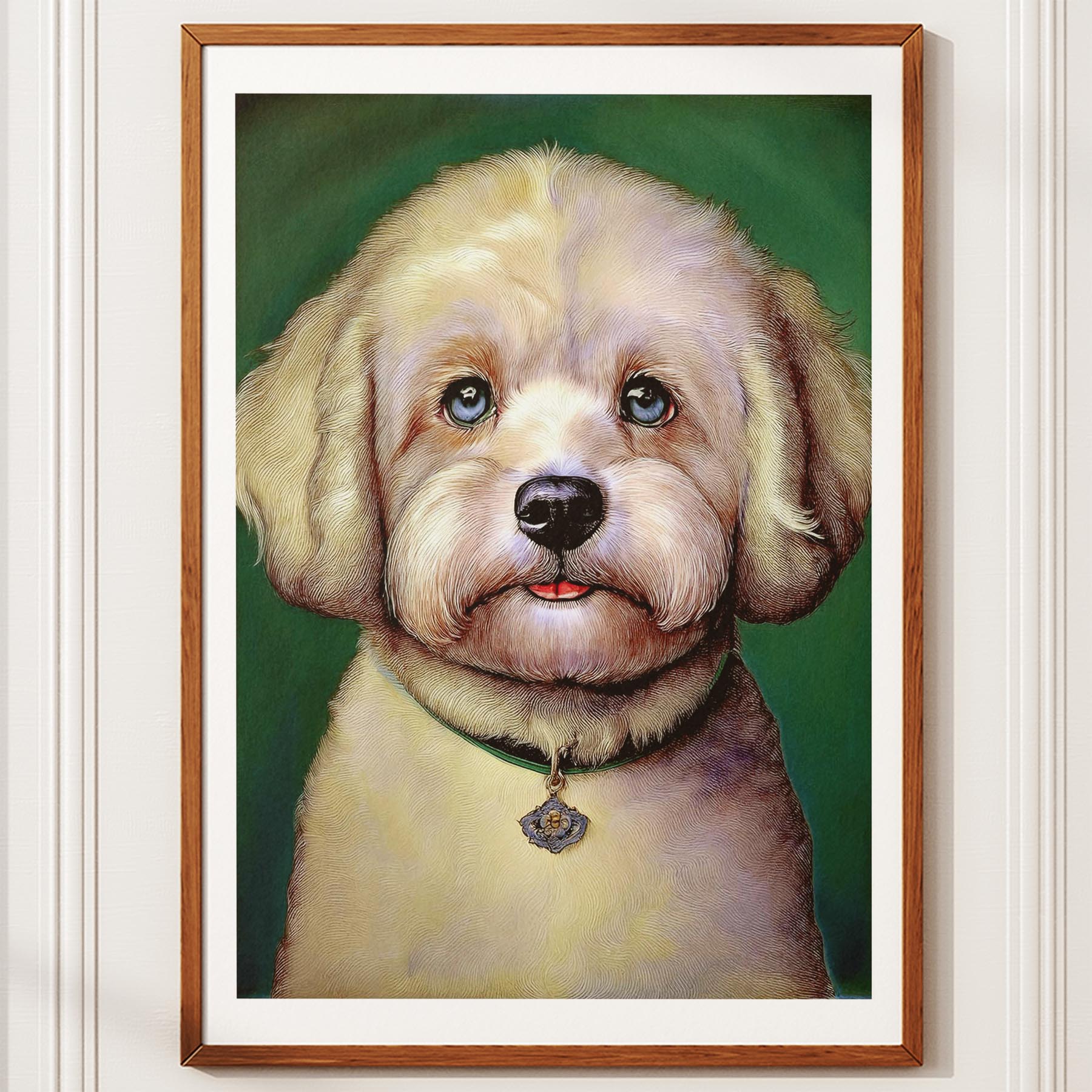 Bichon Frise Green Painted Series image 10