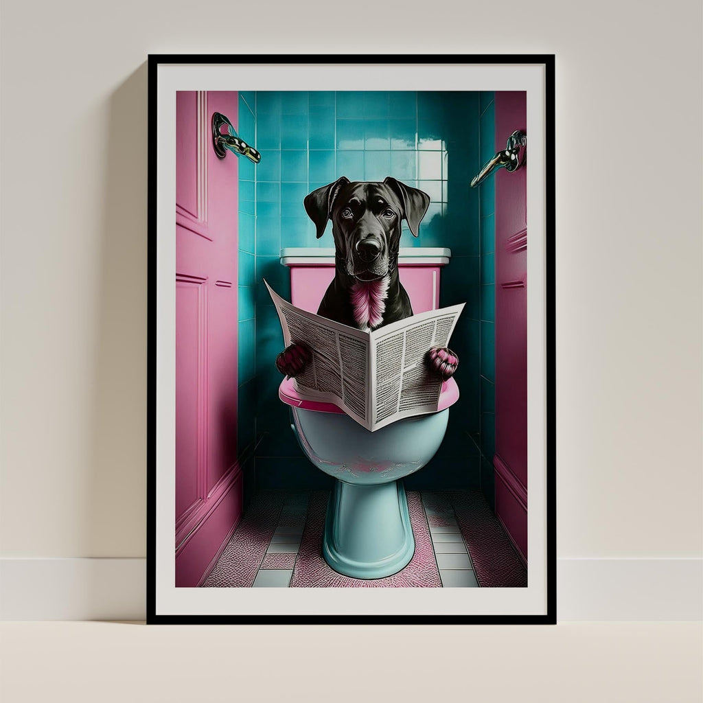 Rhoedesian Ridgeback Toilet Dogs PInk and Turquise image 0