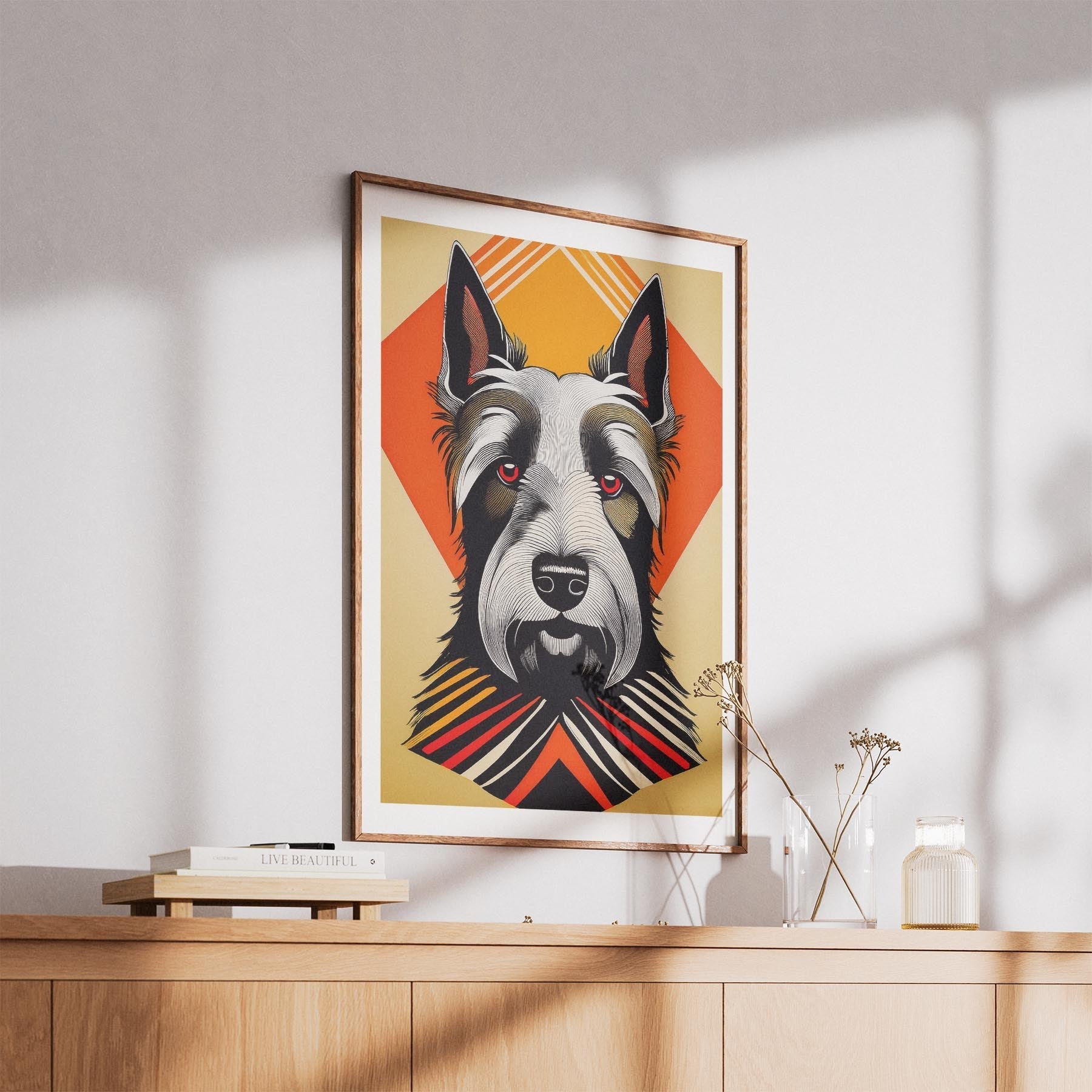 Scottish Terrier Geometric Orange Series image 5