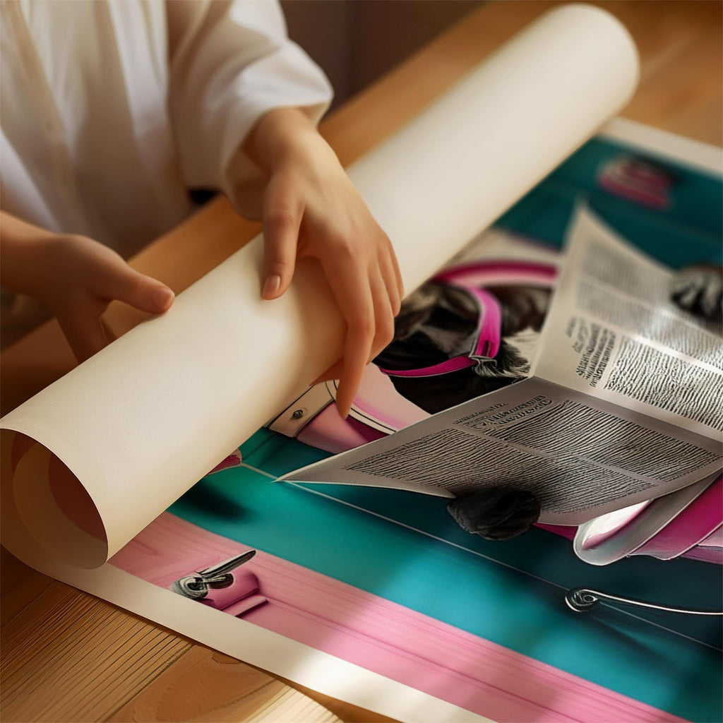 German Pointer Toilet Dogs PInk and Turquise image 1