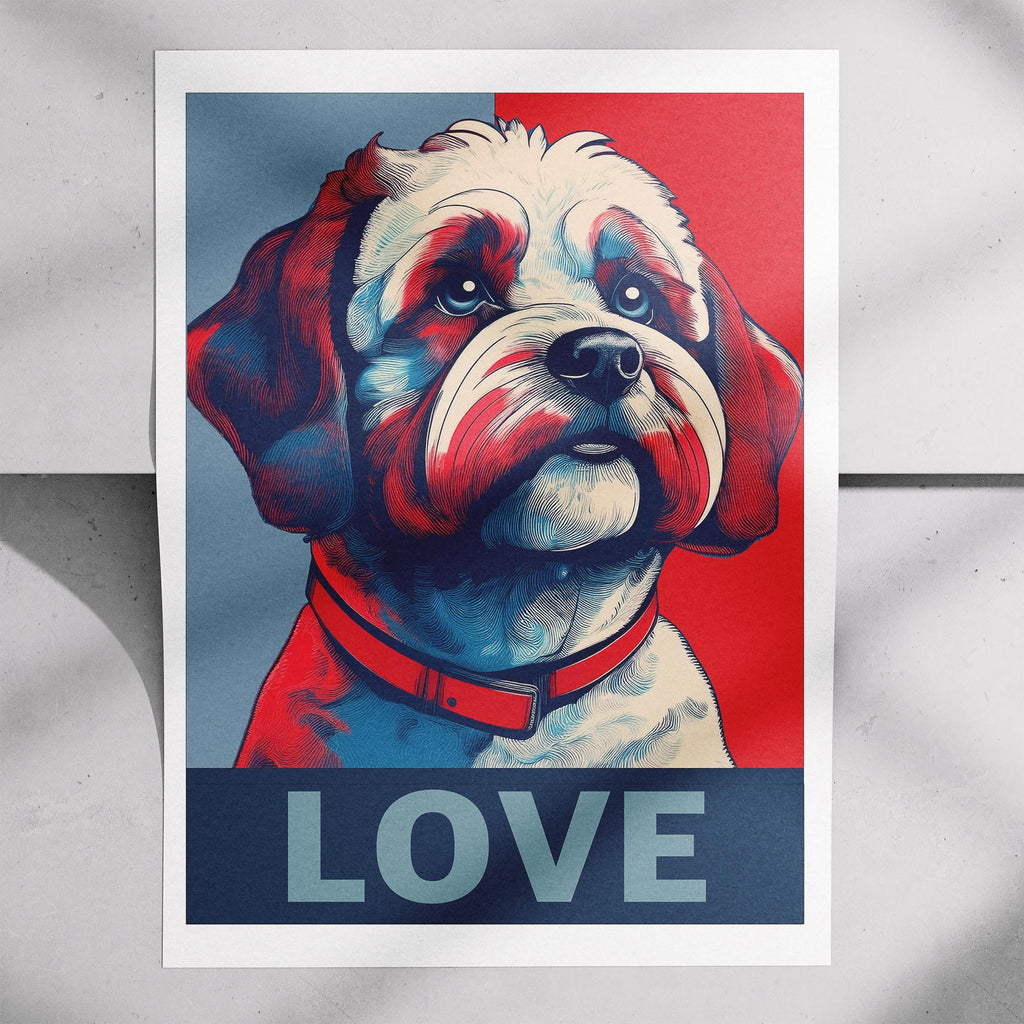 Bichon Frise LOVE Series Inspired by the Obama Poster image 7