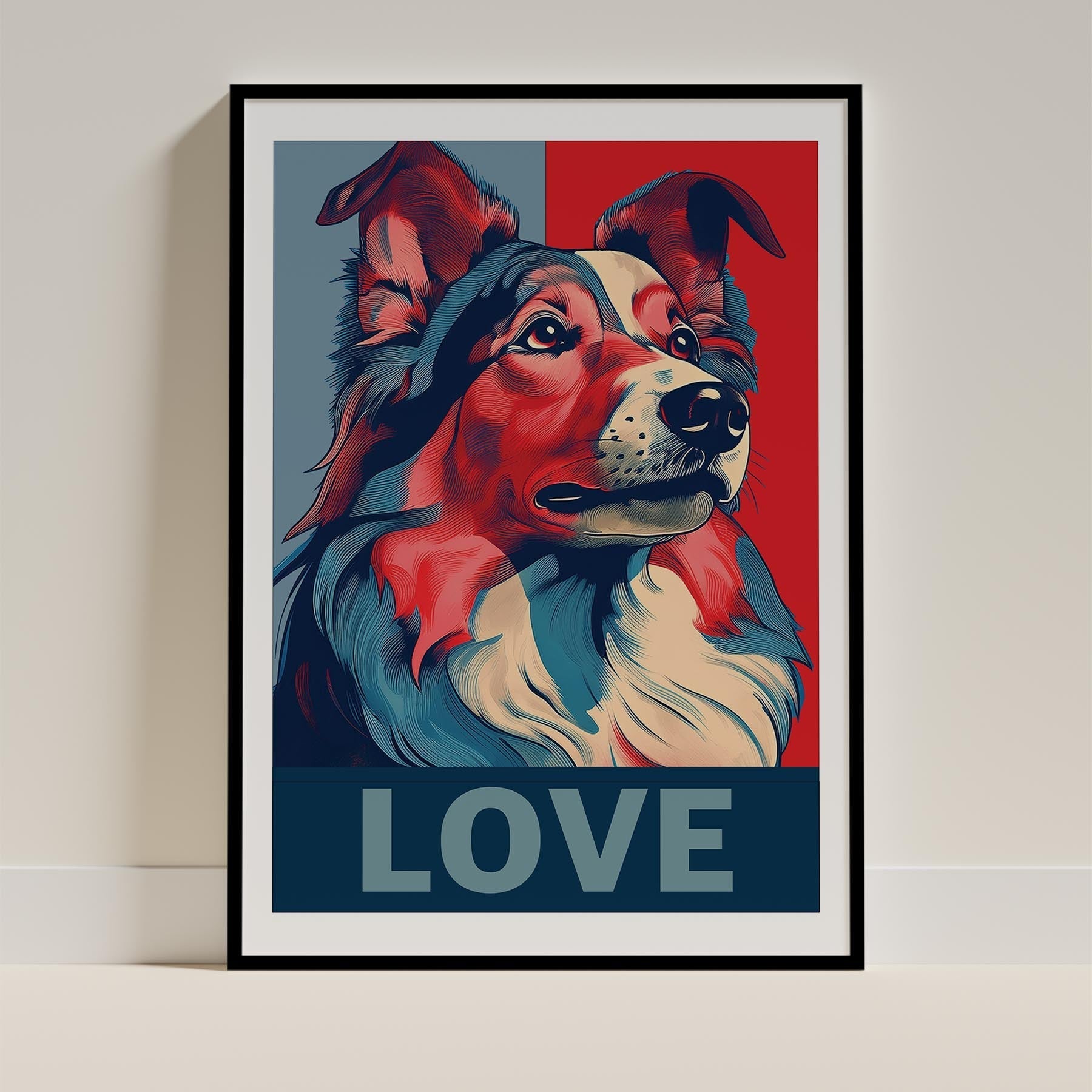 Shetland Sheepdog LOVE Series Inspired by the Obama Poster image 0