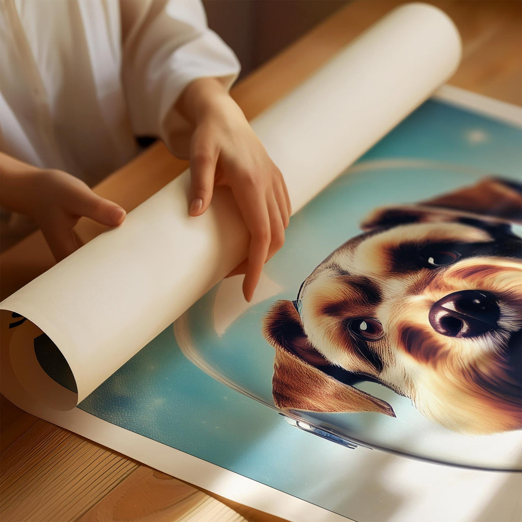 Schnauzer Astronaut Dog Series with Text Astro Dog image 1