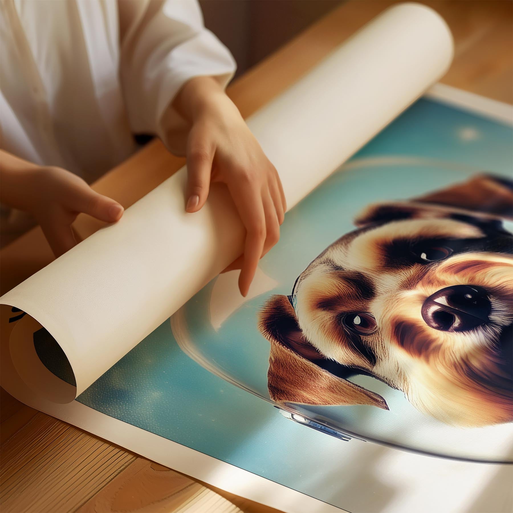 Schnauzer Astronaut Dog Series with Text Astro Dog image 1