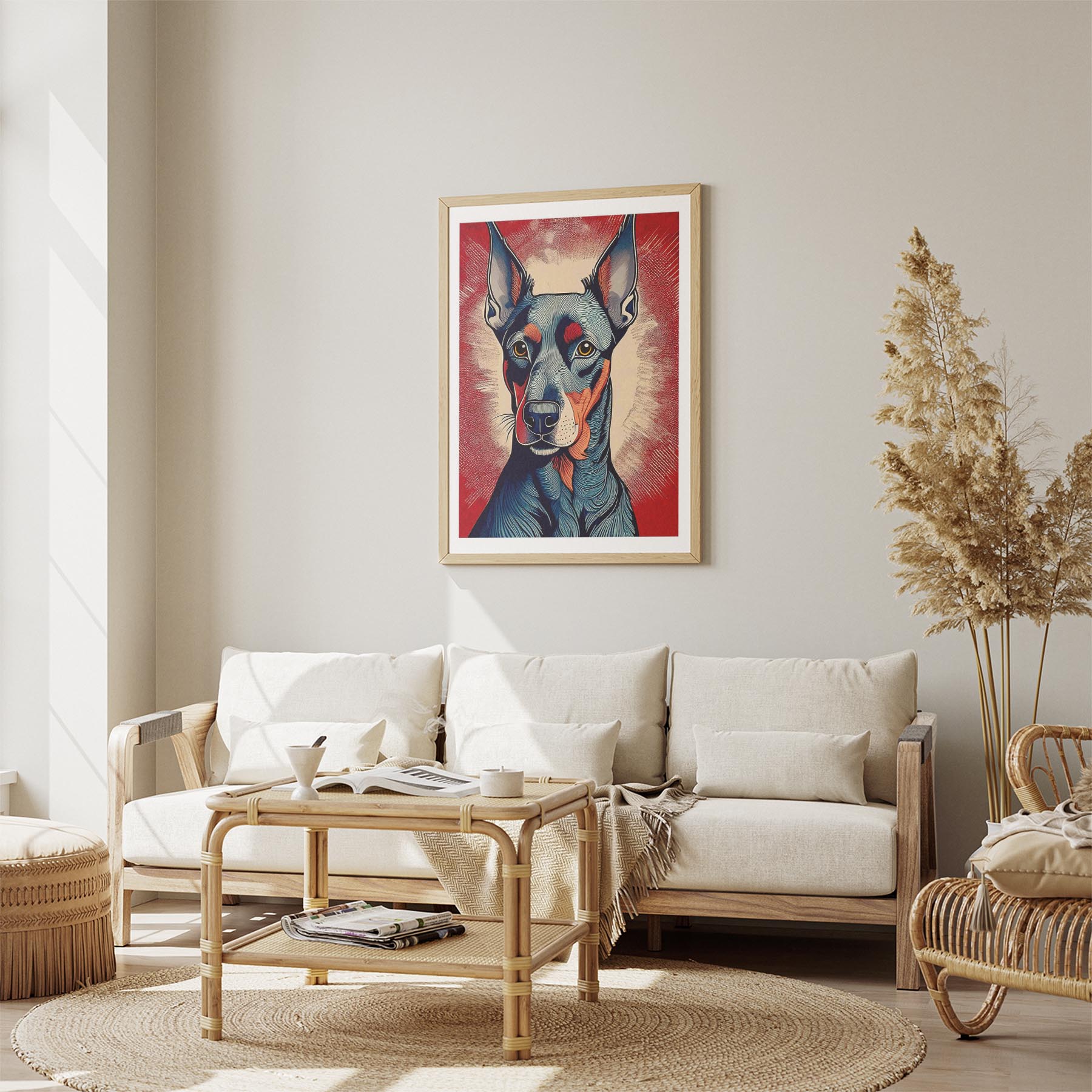 Doberman Hokusai Japanese Inspired Dog Series image 2