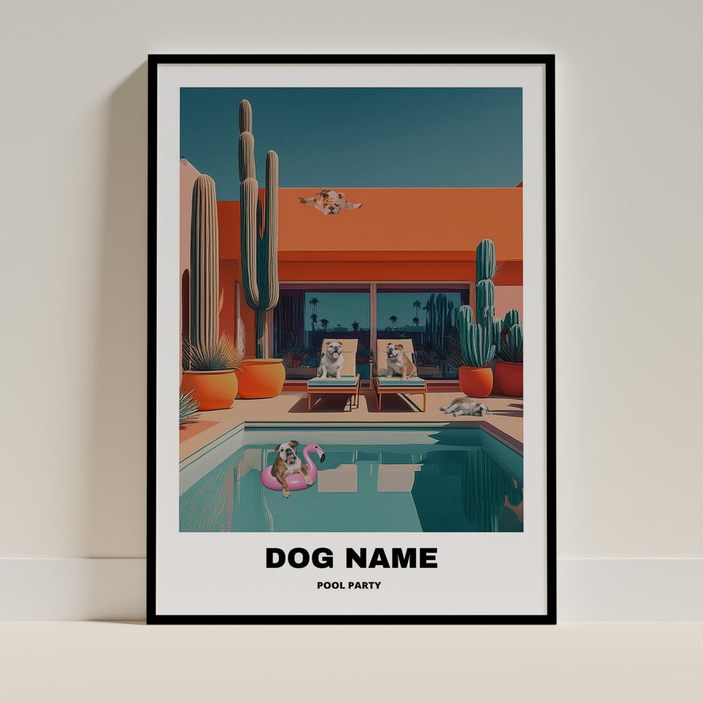 Bulldog Custom Pool Party WITH TEXT image 0