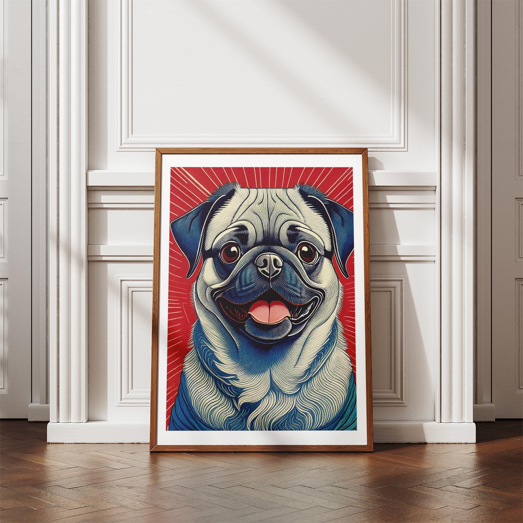 Pug Hokusai Japanese Inspired Dog Series image 4