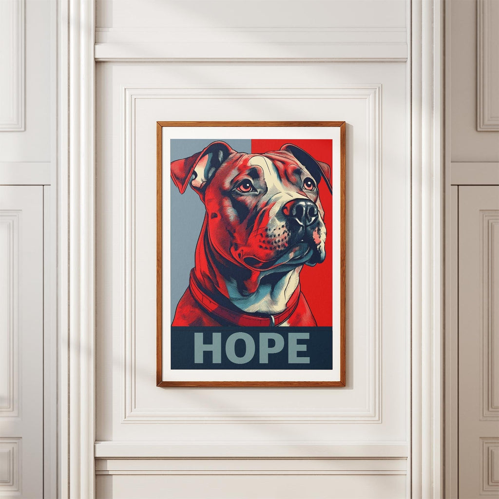 Staffordshire Bull Terrier HOPE Series Inspired by the Obama Poster image 3