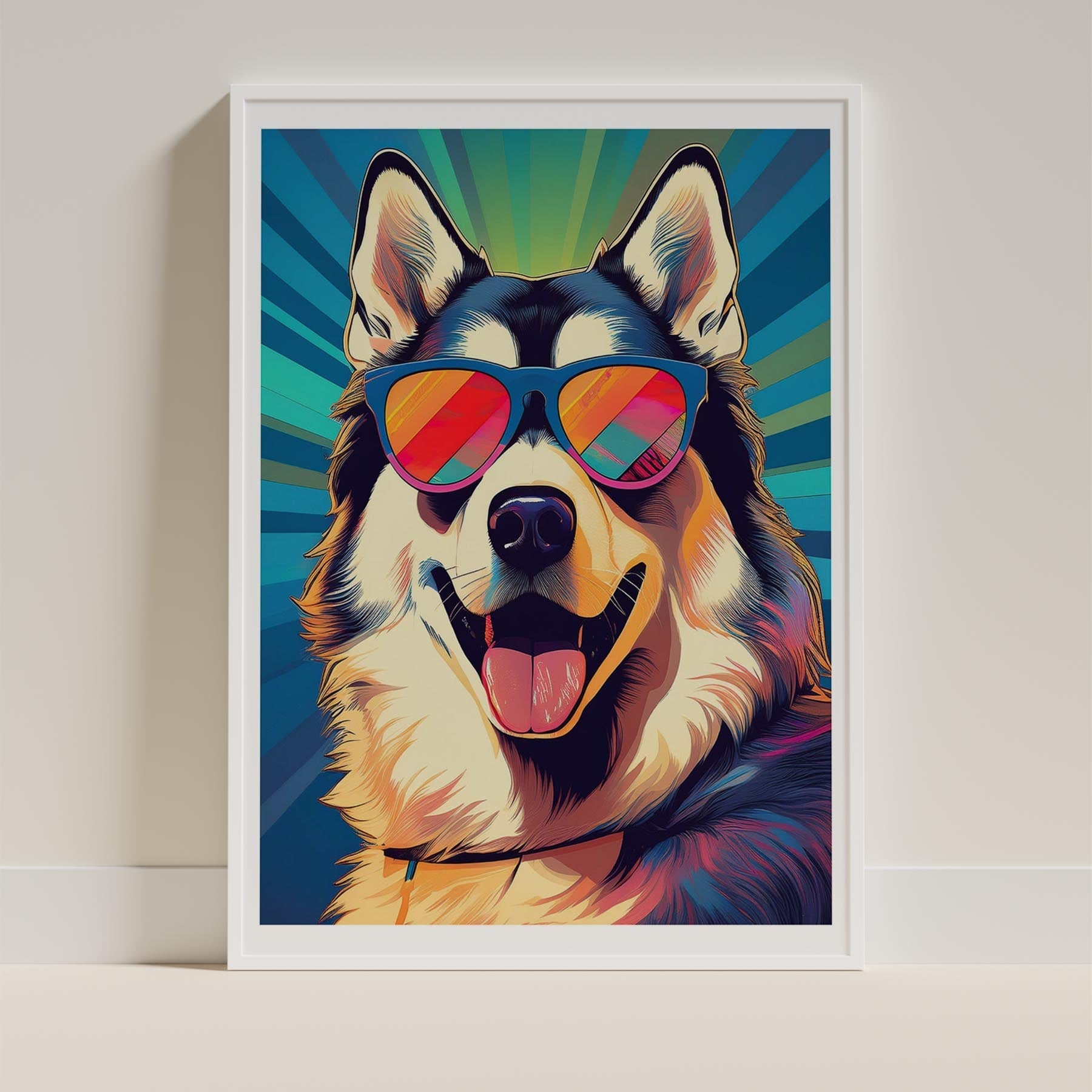 Alaskan Malamute In Colourful Sunnies 2 image 9