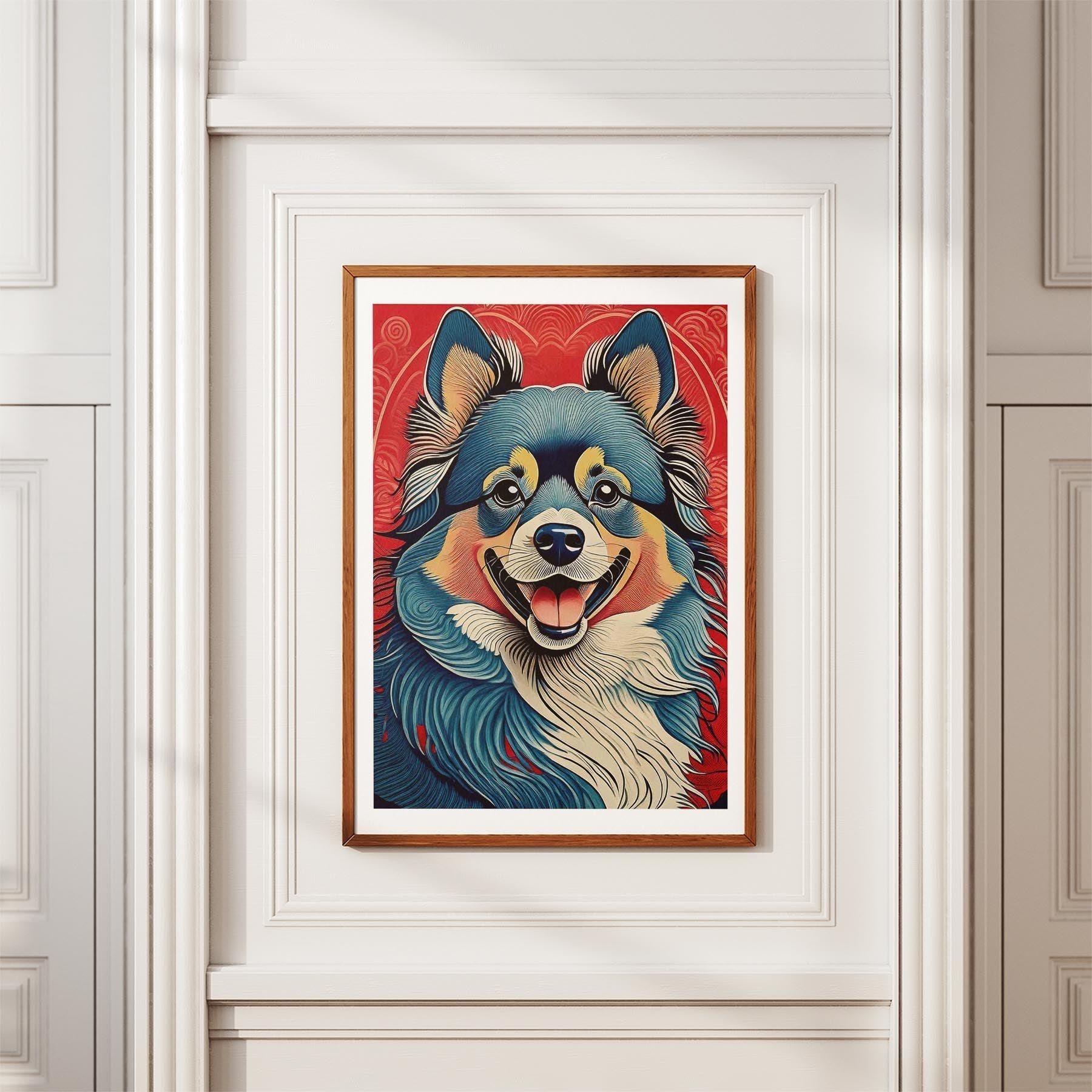 German Spitz Hokusai Japanese Inspired Dog Series image 3