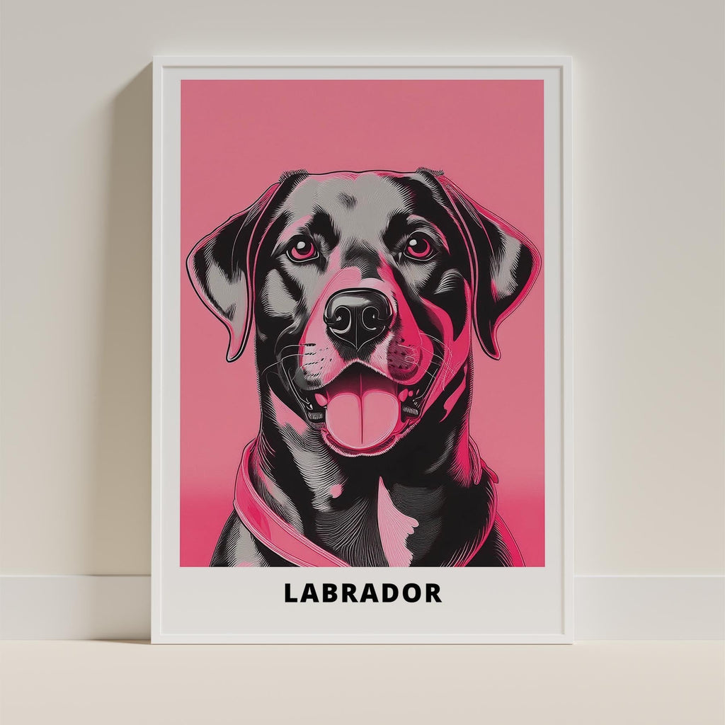 Labrador Retriever Pink and Black Dog Series 6 image 9