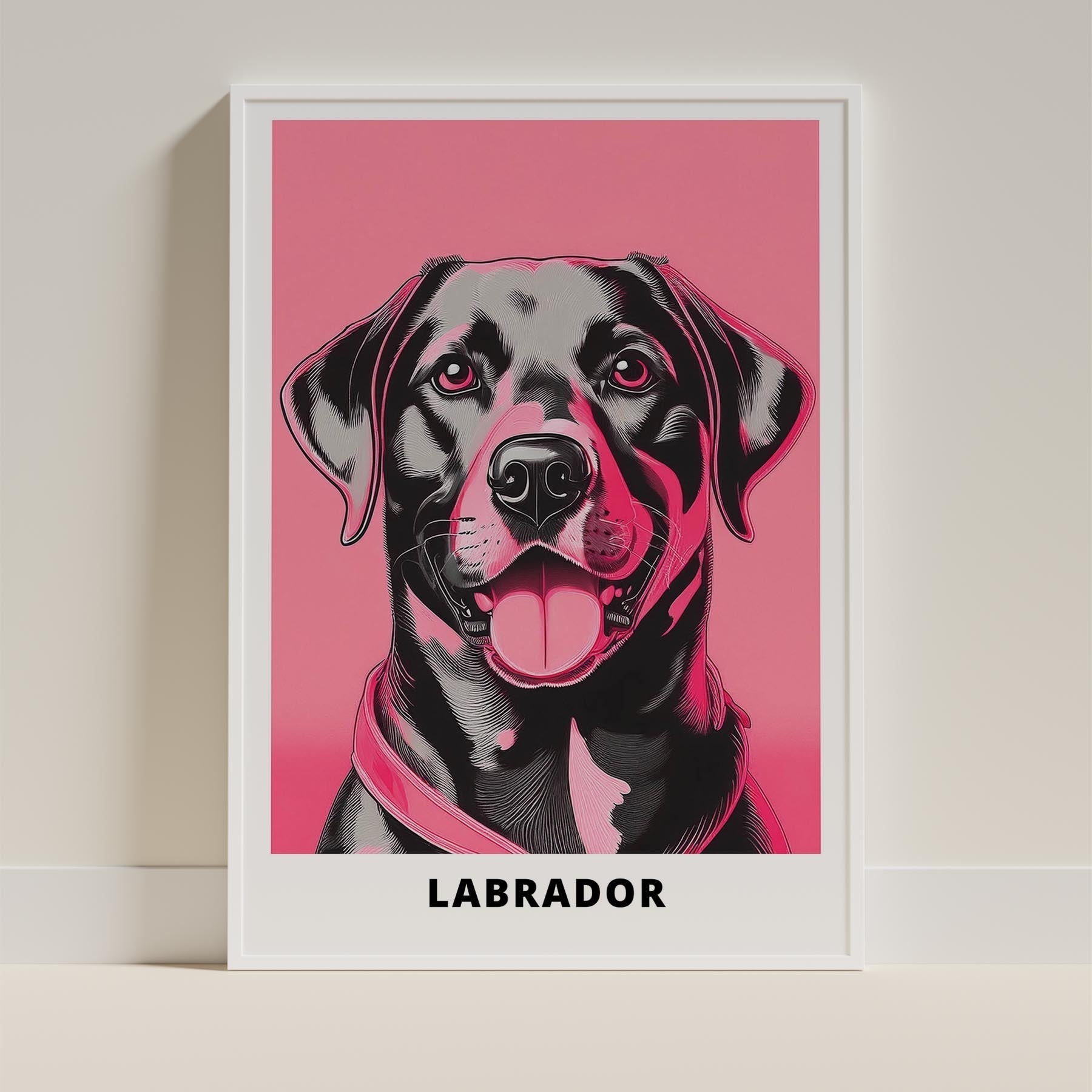 Labrador Retriever Pink and Black Dog Series 6 image 9