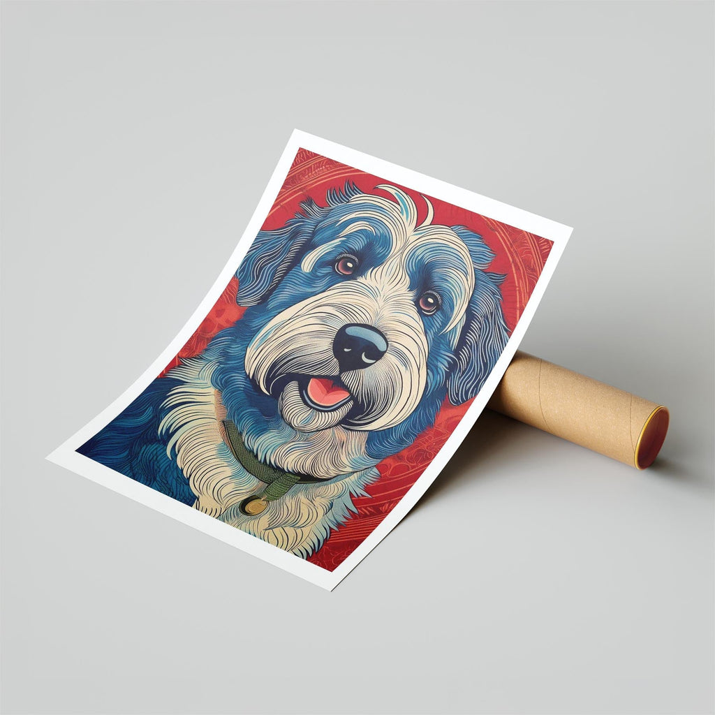 Old English Sheepdog Hokusai Japanese Inspired Dog Series 1 image 6