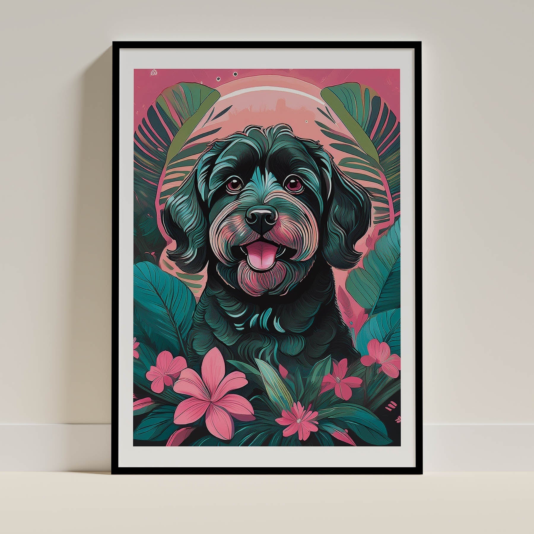Schnoodle Flowery Dog image 0