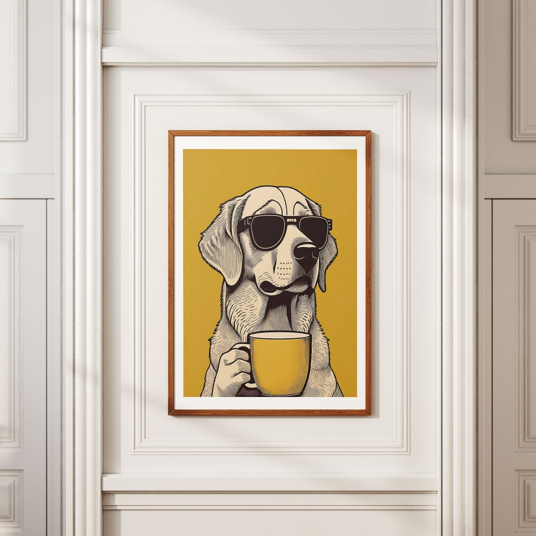 Golden Retriever Chillin Coffee Dog image 2
