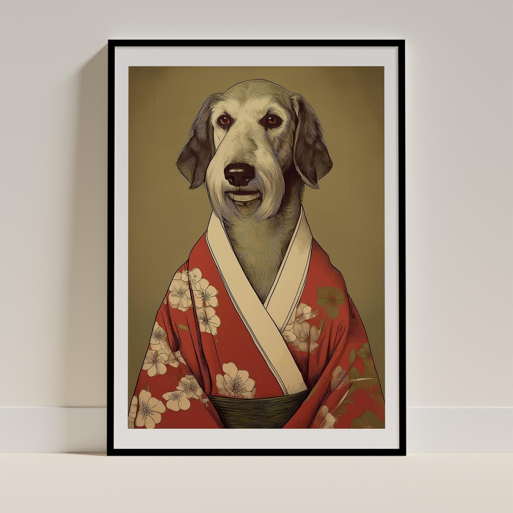 Irish Wolfhound Japanse Kimono Dog Series image 0
