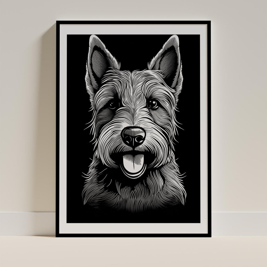 Scottish Terrier Line Dog Series in Black and White image 0