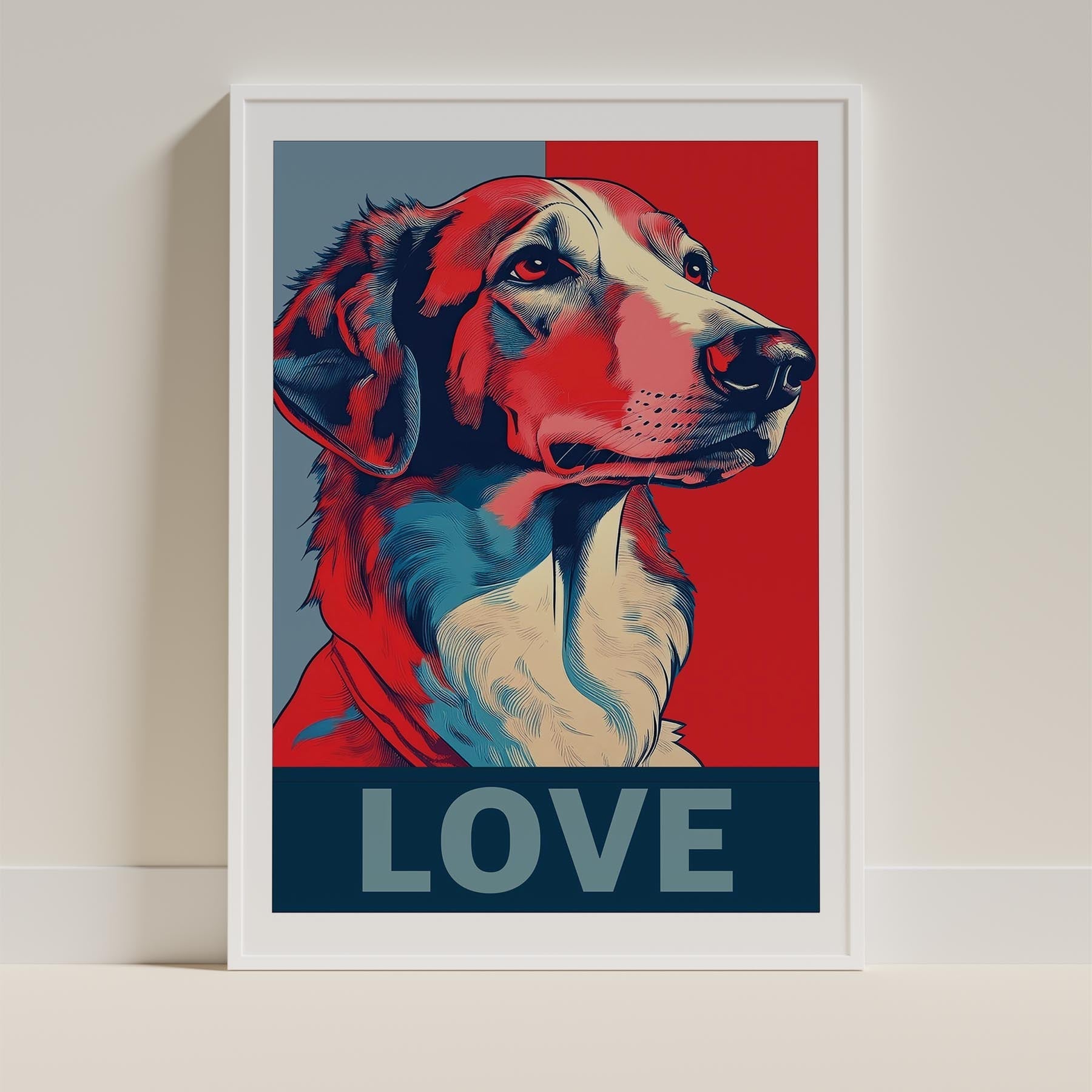 Borzoi LOVE Series Inspired by the Obama Poster image 9