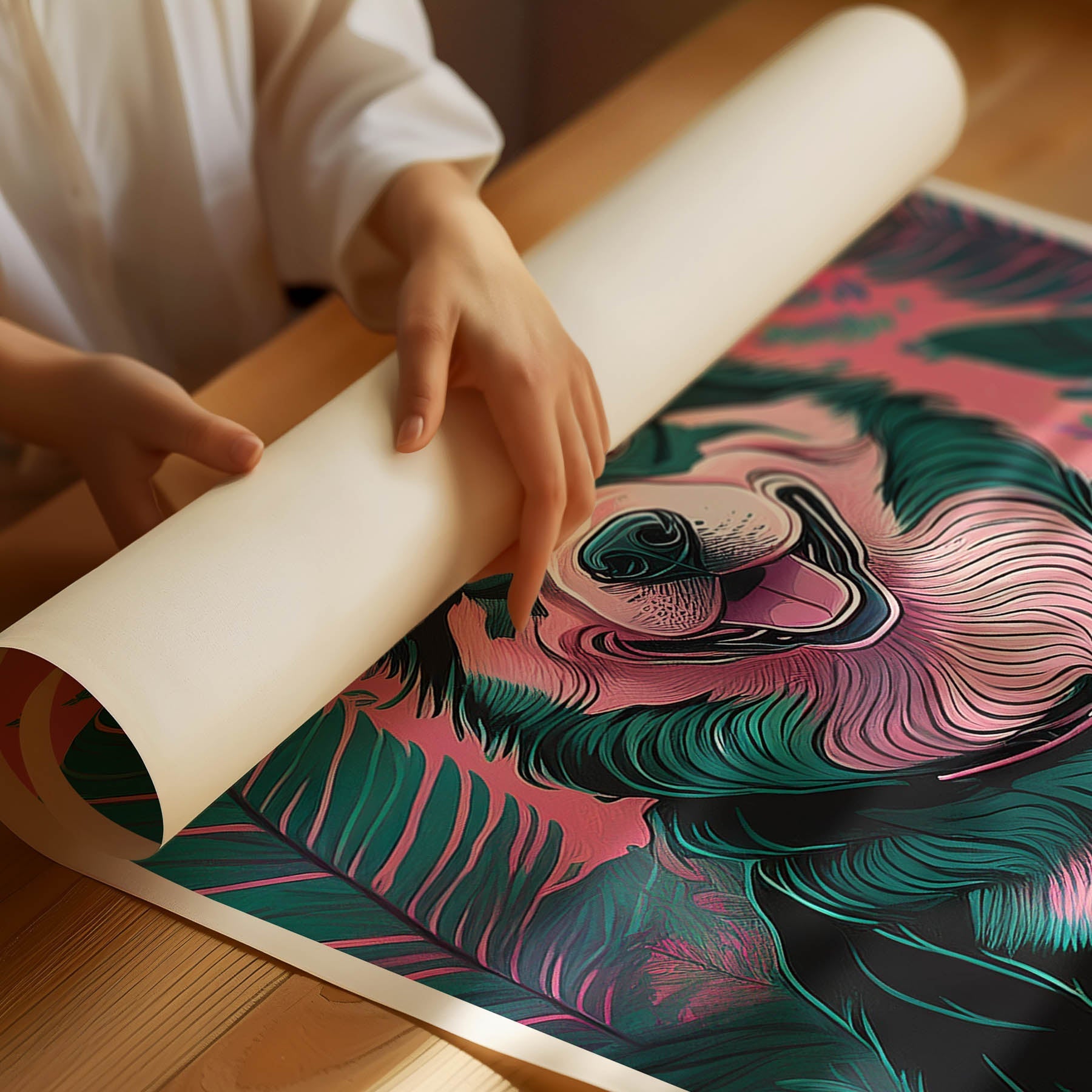 Alaskan Malamute Flowery Dog image 1