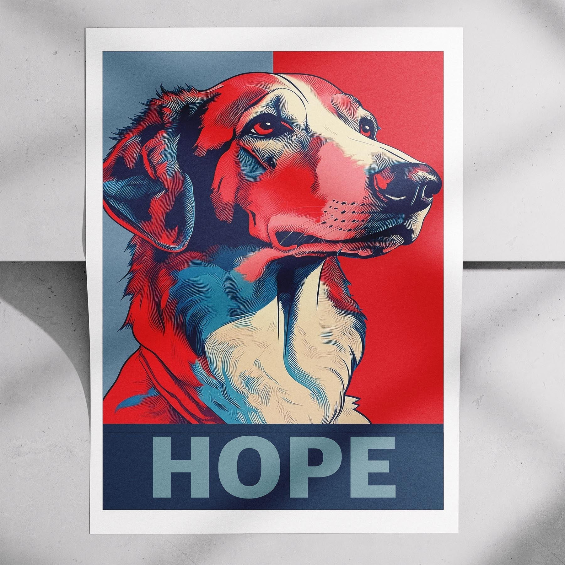 Borzoi HOPE Series Inspired by the Obama Poster image 7