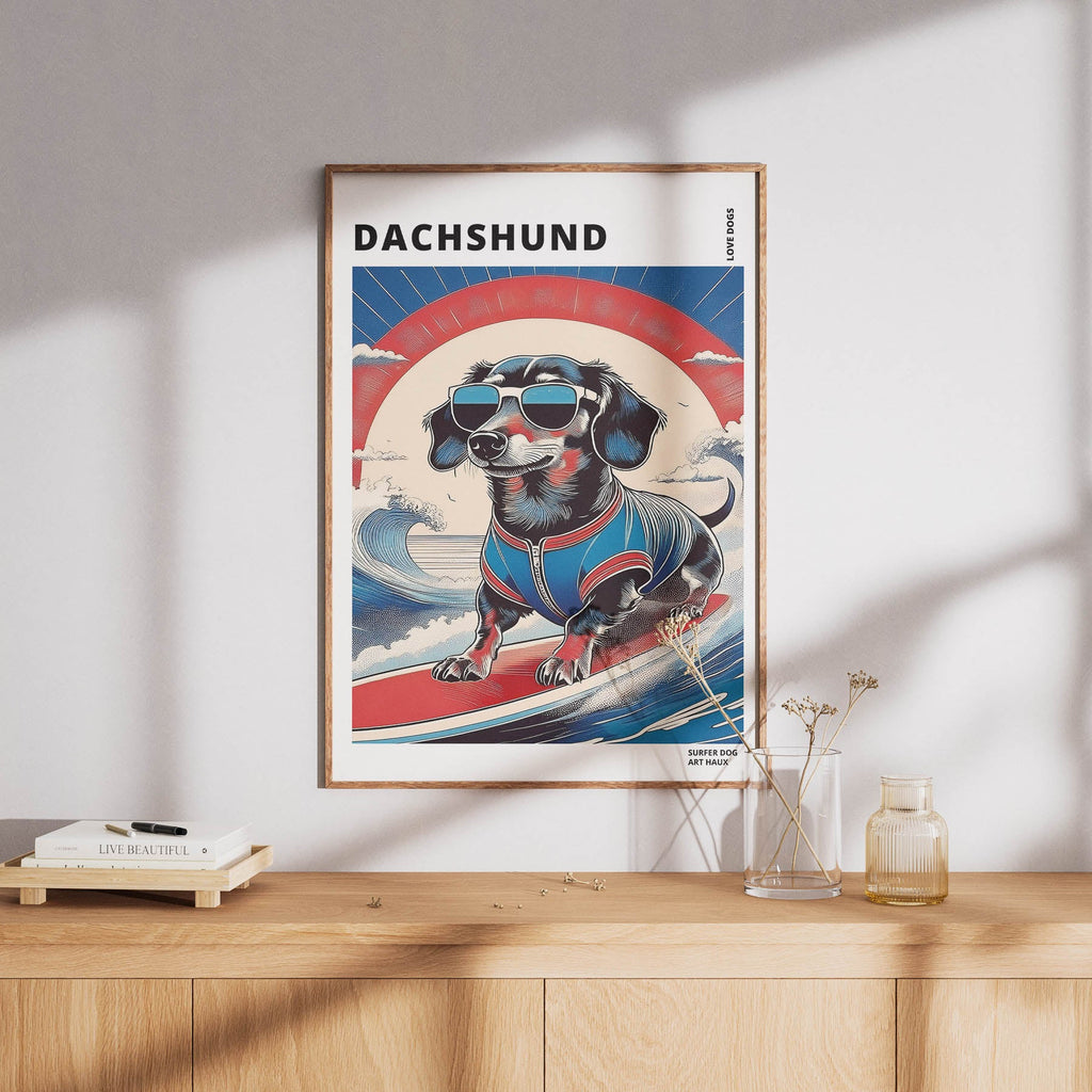 Dachshund Hokosai Surfer Dogs 2 image 8