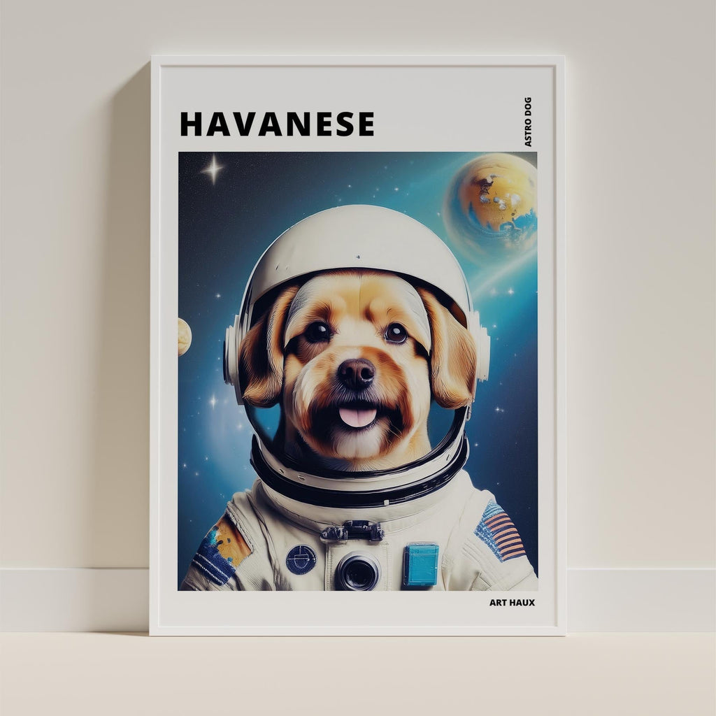 Havanese Astronaut Dog Series with Text Astro Dog image 9