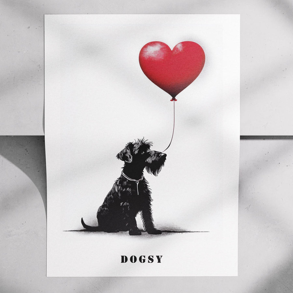 Irish Terrier DOGSY Series inspired by the Art of Banksy with text Dogsy image 7