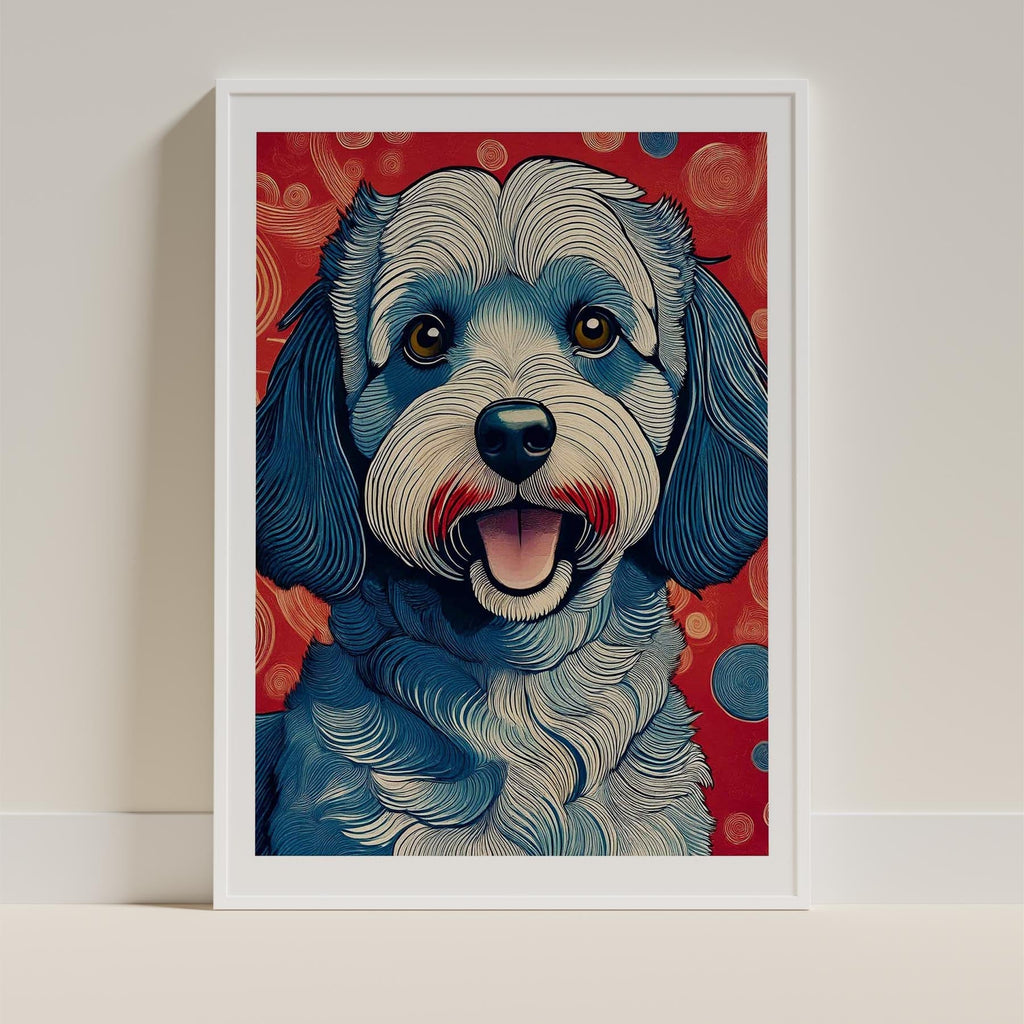 Groodle Hokusai Japanese Inspired Dog Series image 9