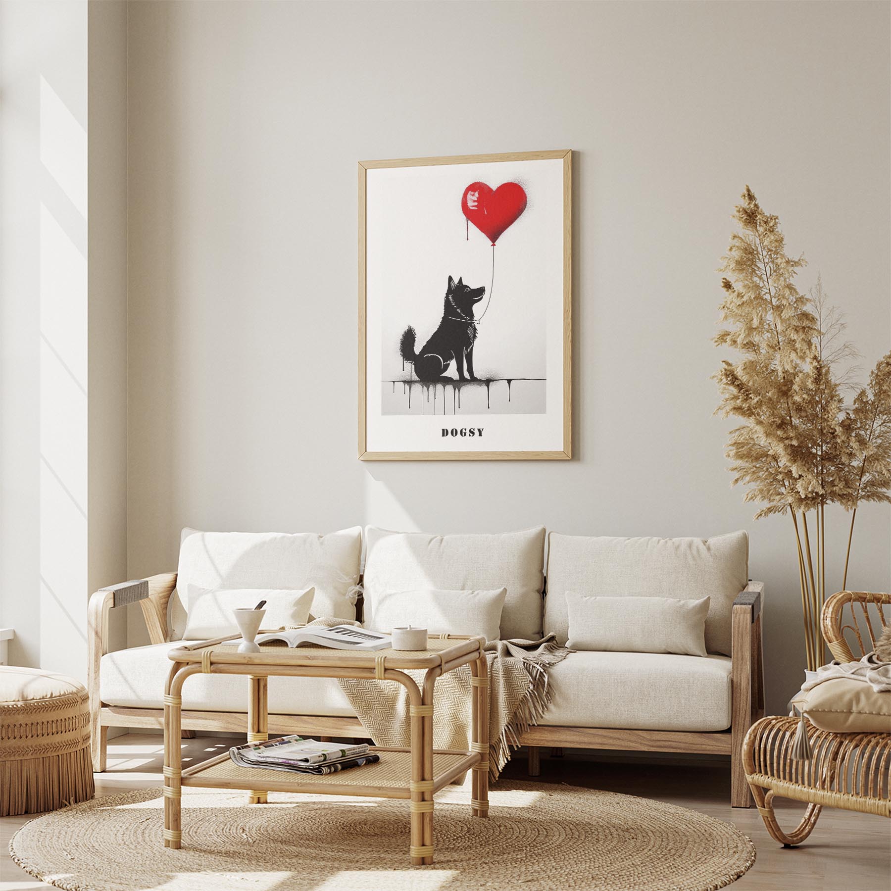 Shiba DOGSY Series inspired by the Art of Banksy with text Dogsy image 2