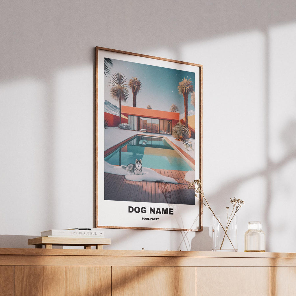 Siberian Husky Custom Pool Party WITH TEXT image 5